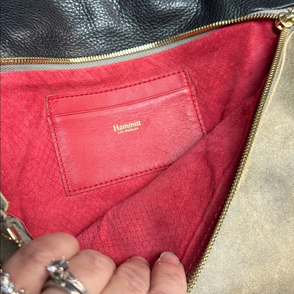 2942 Hammitt Crossbody Purse Shoulder Bag Leather  Gold Hardware - Picture 10 of 15